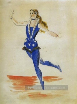 Parade projet pour le costume l acrobate feminin 1917 Pablo Picasso Peinture à l'huile